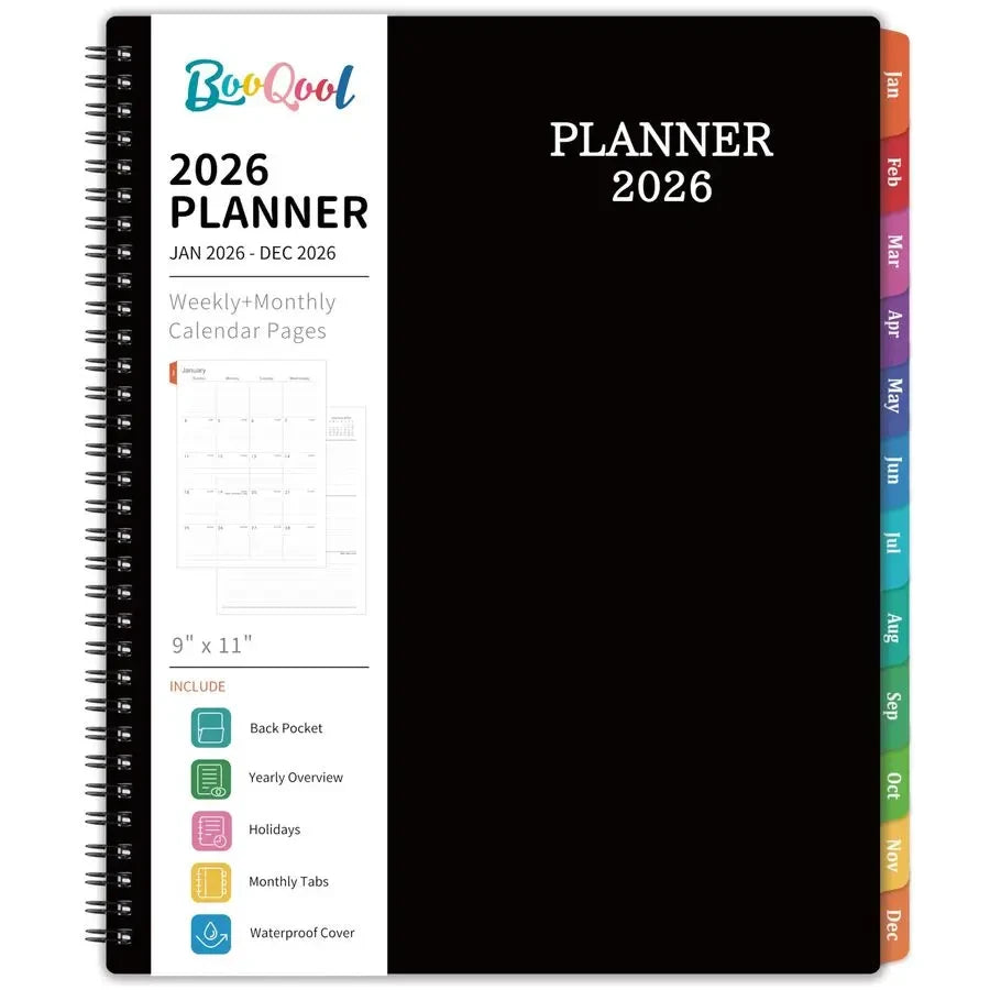 Burgundy 9x11 Weekly Monthly Planner