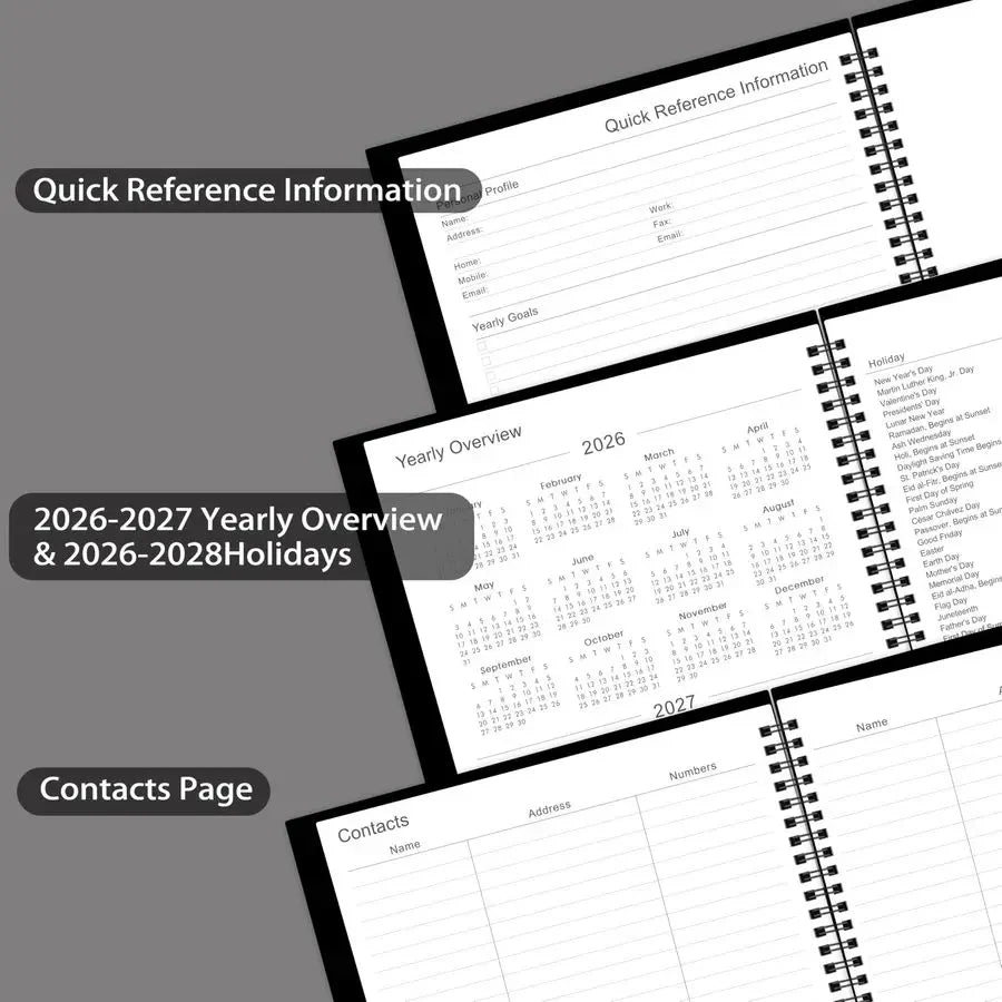 Burgundy 9x11 Weekly Monthly Planner
